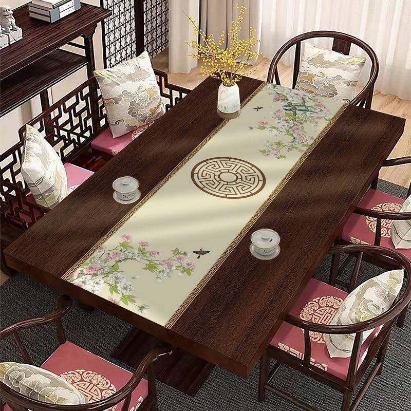 中式桌布新中式桌垫防水防油免洗中国风餐桌垫台布古风防烫茶几垫,农用物资,其他肥料,淘宝优惠券,粉丝福利购,淘宝优惠卷