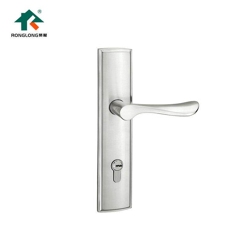 现代简约面板双舌房门锁250MM长锌合金压铸执手锁锁芯静音设计