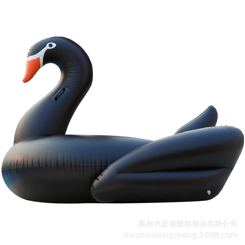 【工厂现货】190黑天鹅坐骑充气浮床水上浮排游泳圈定做