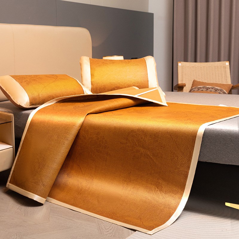 夏季古藤席双面加厚凉席子三件套夏天家用单双人宿舍午睡席空调席