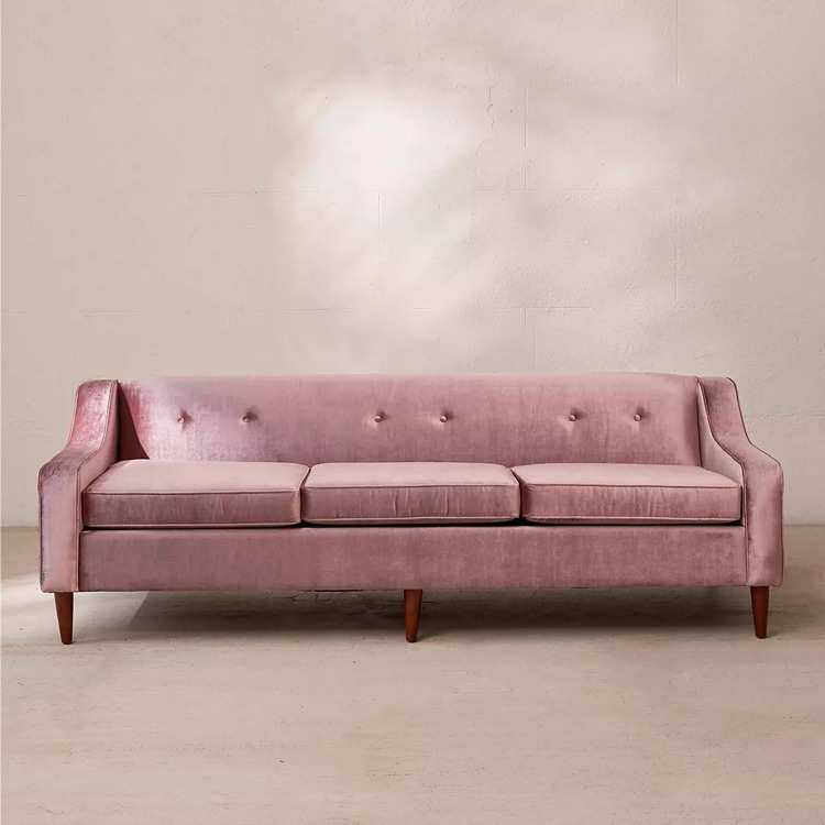 北欧丝绒布艺沙发轻奢多人位小户型客厅简约设计师款外贸出口沙发