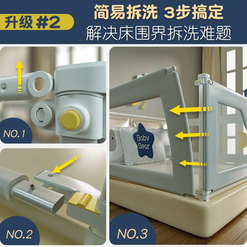 现货 宝宝防摔护栏床围拦婴儿护栏防摔床护栏儿童防护栏挡板