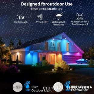 太阳能led幻彩屋檐灯户外氛围灯围墙庭院节日装饰圣诞灯IP67防水