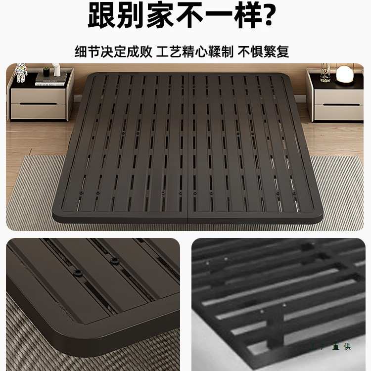 铁艺悬浮床架子无床头加粗加厚钢架双人床榻榻米排骨架1米5单人床图片
