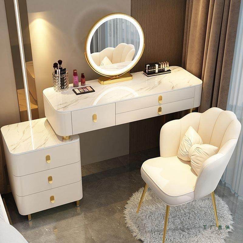 全实木岩板梳妆台卧室现代简约轻奢感小户型化妆桌收纳柜一体,电子元器件市场,其它元器件,淘宝优惠券,粉丝福利购,淘宝优惠卷