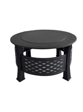 新款800CM冬季庭院围炉茶桌4-6户外火茶桌