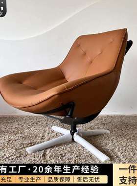 意美家单人沙发客厅小户型北欧极简创意阳台旋转休闲椅子479B