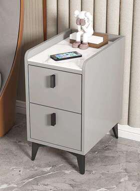 床头柜超窄小型卧室家用现代简约收纳灰色网红窄边储物床边柜25cm