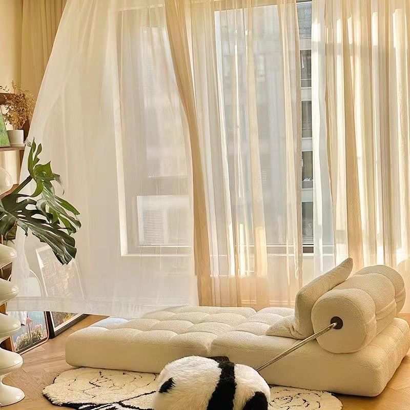 长跃邦可可坐单人沙发沙发床躺两用豆腐块小户型塔吉现代懒人沙发