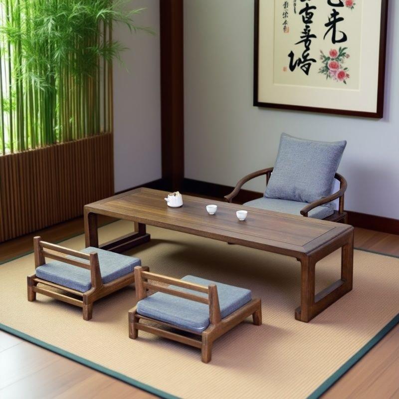 榆木折叠和室小矮桌子榻榻米茶桌椅实木飘窗茶几炕桌日式地台矮桌