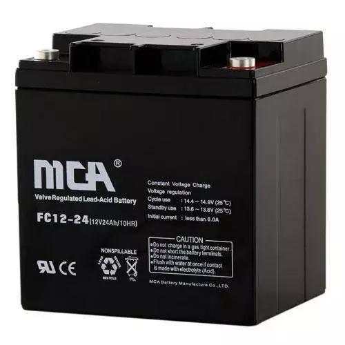 MCA蓄电池FC12-2412V24AH通信电源安防系统信号系统