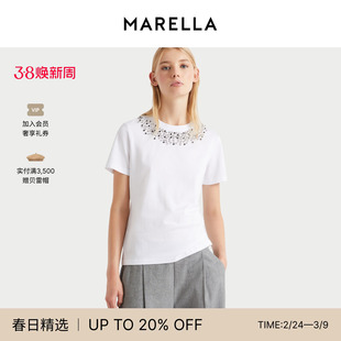 【2026早春新品】MARELLA 女装纯棉圆领T恤3971046402