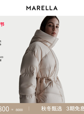 MARELLA 2025秋冬女装短款连帽羽绒服3486025502