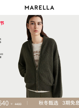 MARELLA 2025秋冬女装宽松立领短外套飞行员夹克3906045402