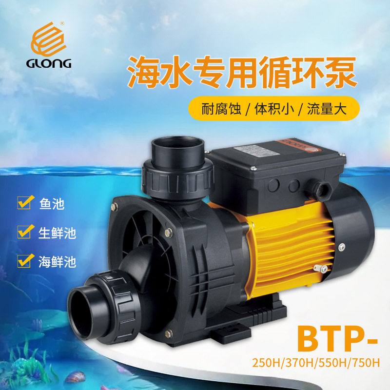 GLONG巨龙BTP-H海水专用循环泵鱼池海鲜池过滤水泵泳池按摩浴缸泵