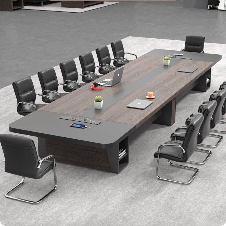 办公会议桌长桌简约现代长条桌会议室桌椅组合家具大型员工培训桌