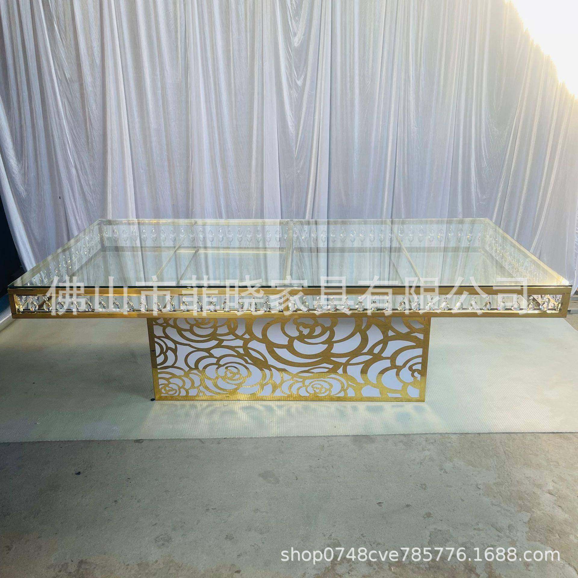 不锈钢水晶餐桌外贸出口餐桌婚庆餐桌玫瑰花底座不锈钢水晶桌,纺织面料/辅料/配套,纺织机械配件,淘宝优惠券,粉丝福利购,淘宝优惠卷