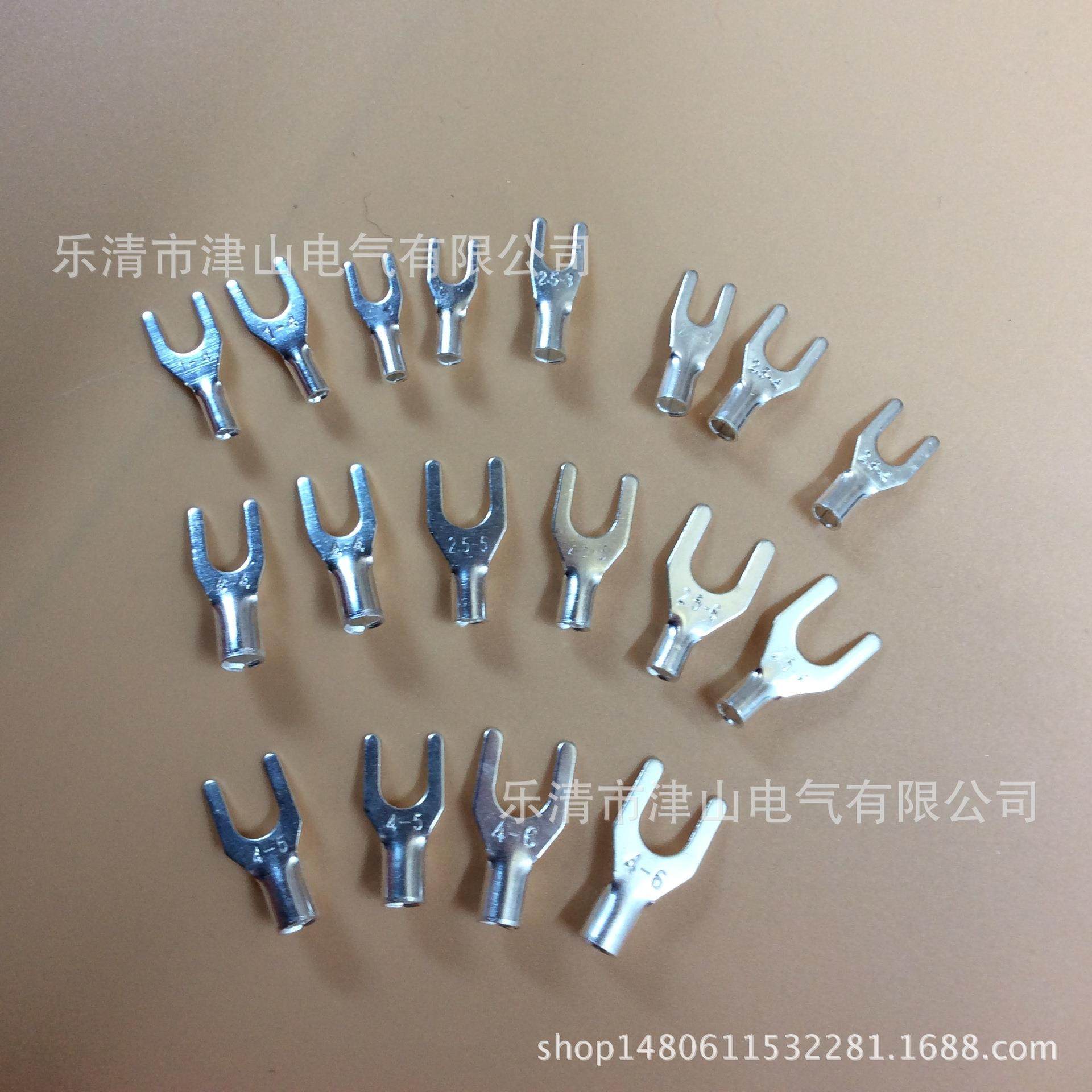 叉型裸端头 UT6-6叉口铜鼻子 叉型冷压接线端子 叉口线耳,电子元器件市场,连接器,淘宝优惠券,粉丝福利购,淘宝优惠卷