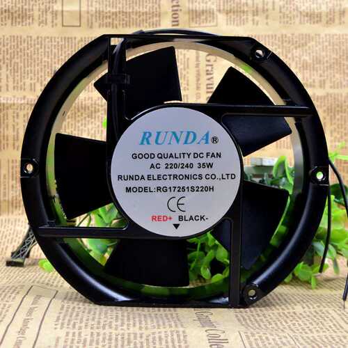 润达RUNDA RG17251S220H 220/240V 35W 17251 耐高温机柜散热风扇