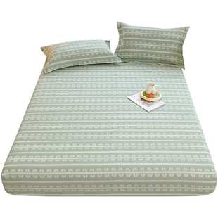 原棉老粗布床笠单件加厚否纯棉全棉床罩防滑床单防尘罩床垫保护套