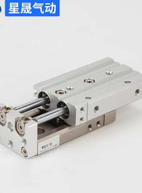 SMC型MXQ16-30AS滑台导轨气缸MXQ6-10AT循环式直线导轨气动滑台