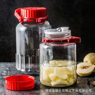 进口泡酒罐玻璃塑料罐酿酒罐酵素瓶罐子家用密封储物储粮密封瓶大