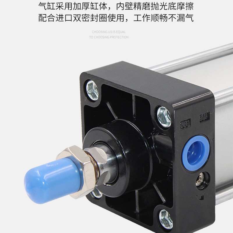 气缸行程可调大推力小型气动SCJ32/40/50/63/100/125/160/200-25S