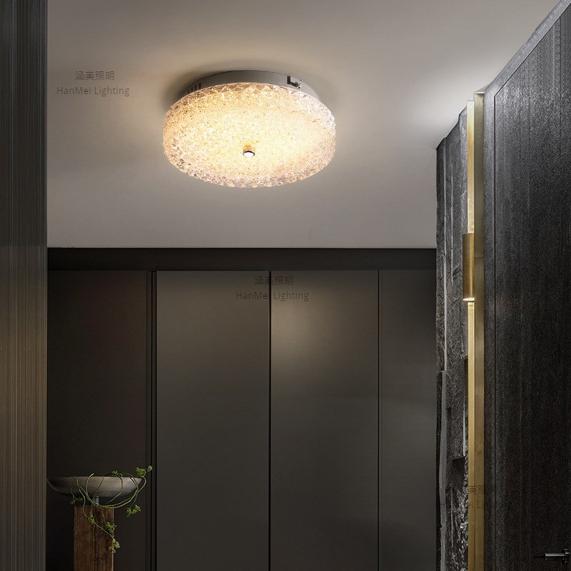 轻奢水晶卧室吸顶灯 设计师风格后现代简约玄关过道走廊阳台