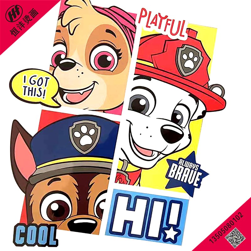 现货烫画热转印平面彩印防升华可冷撕箱包服饰烫图定 做