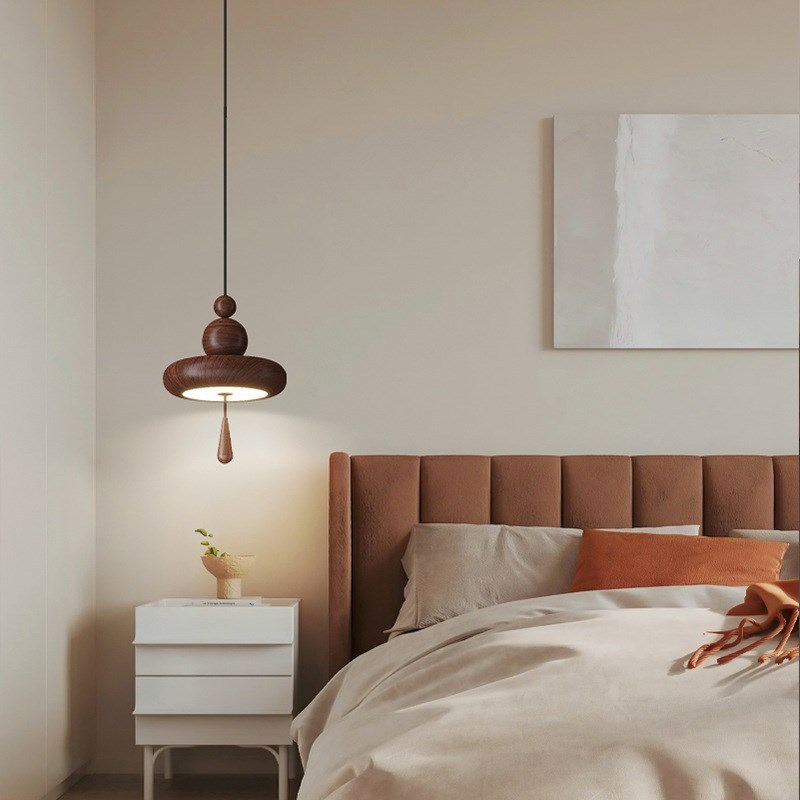 中古餐厅吊灯可移动轨道中古风现代简约饭厅餐桌升降悬停灯