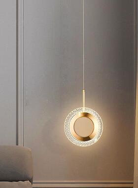 意卧室头吊灯现代床简约轻奢创卧极简设计感D221012主电视背景墙