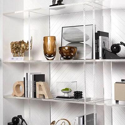 轻SWR奢现代高级感样板间办书房视书柜装饰品公室客厅电柜装软摆