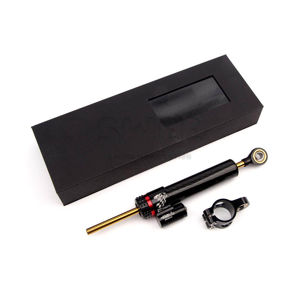 碳纤维阻尼器摩托车平杆方厂向稳定衡器252mm短钛可调尺减震器家