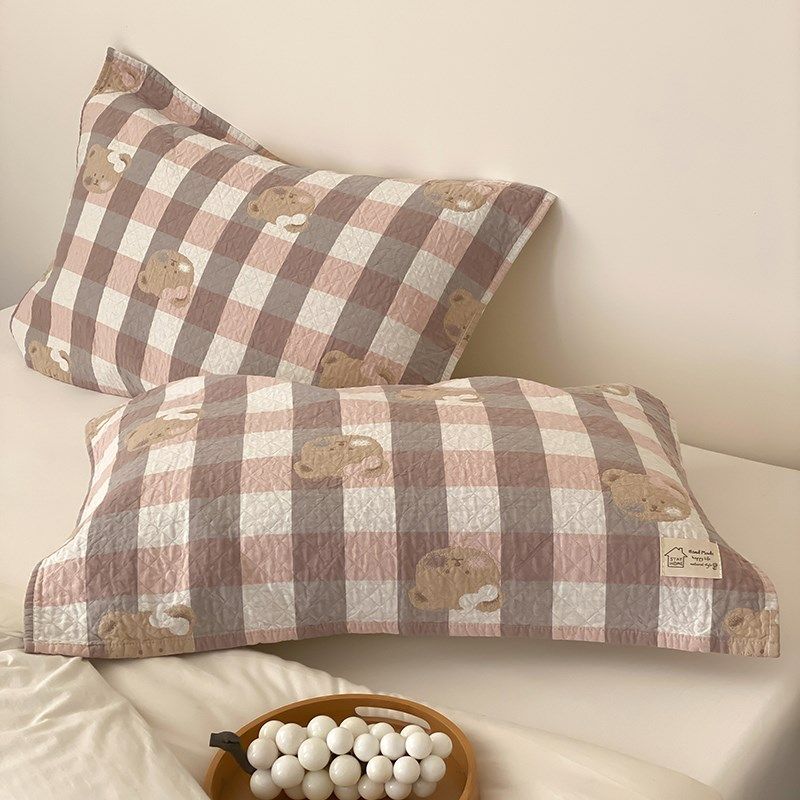 枕巾100全棉一对防头油儿童棉纱枕头巾四季通P用2025新款纯棉