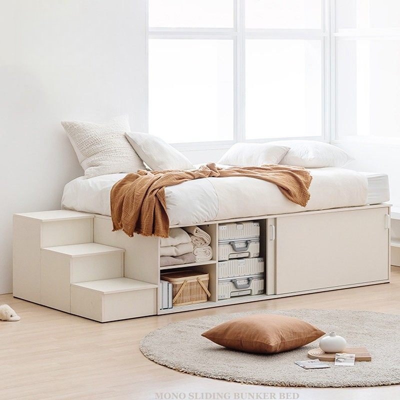 北欧轻奢箱式无床头储物床现代简约收纳单人儿童床榻榻米板式床,住宅家具,板式床,淘宝优惠券,粉丝福利购,淘宝优惠卷