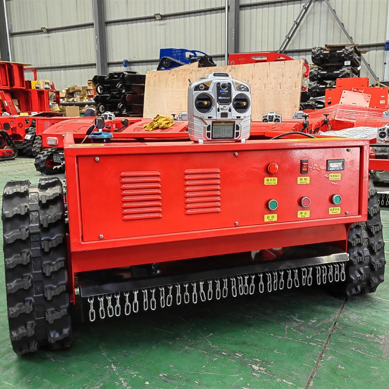 遥控履带割草机 16马力边坡园林开荒汽油碎草机 远程遥控除草机