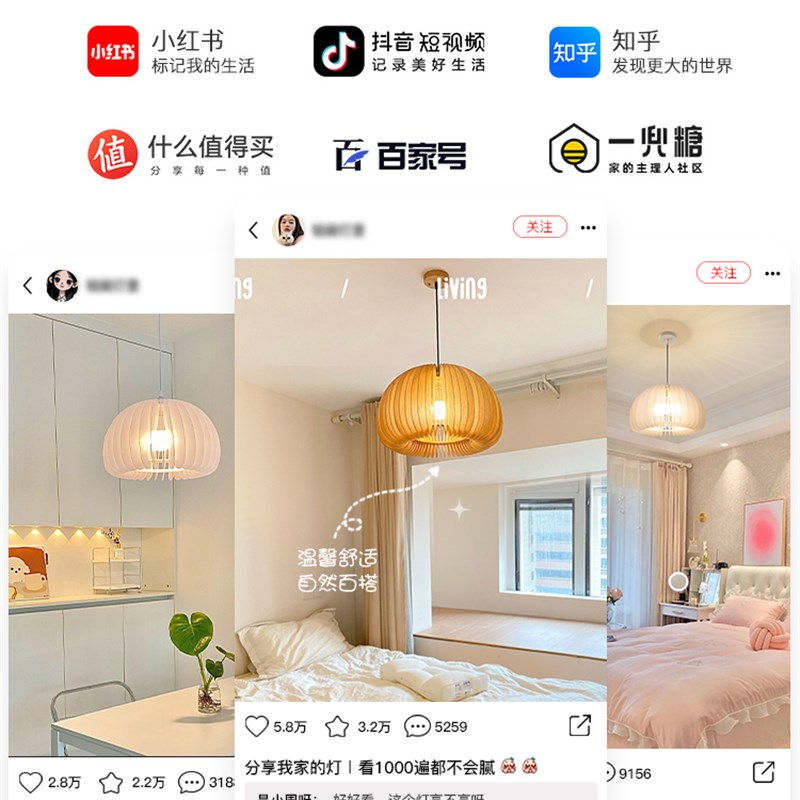 日式南瓜吊灯现代简约奶油风卧室书房餐厅灯创意个性艺术中山灯具