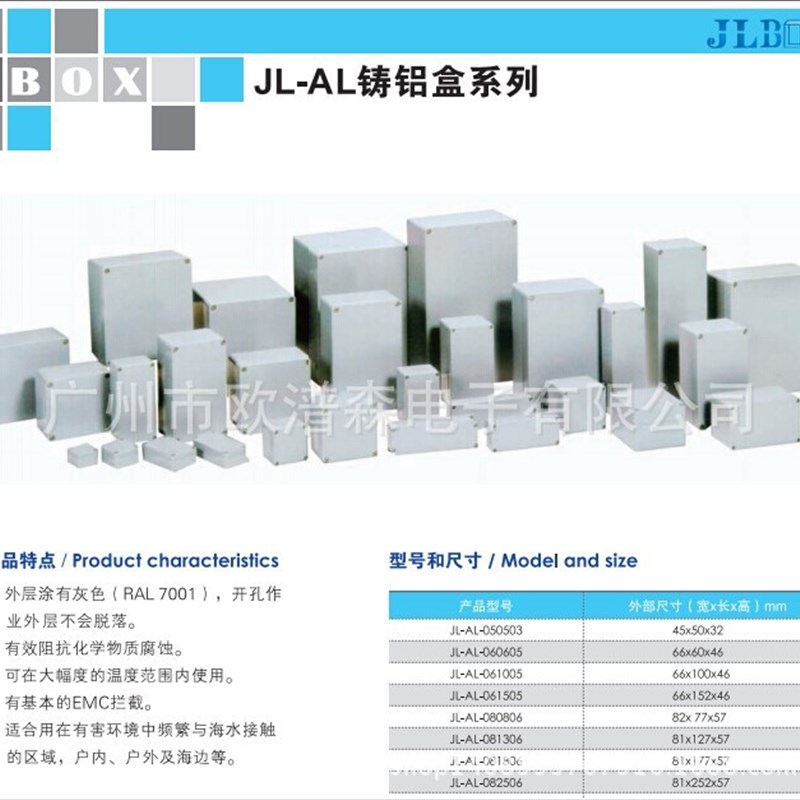 175*80*80MM铸铝盒 健龙JLBOX防腐防水防尘耐低温冲击配电箱 漆面