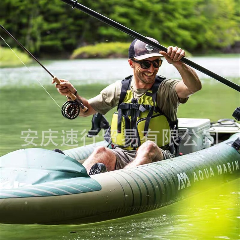AquaMarina/乐划23款Caliber老炮单双人充气款钓鱼船皮划艇独木舟