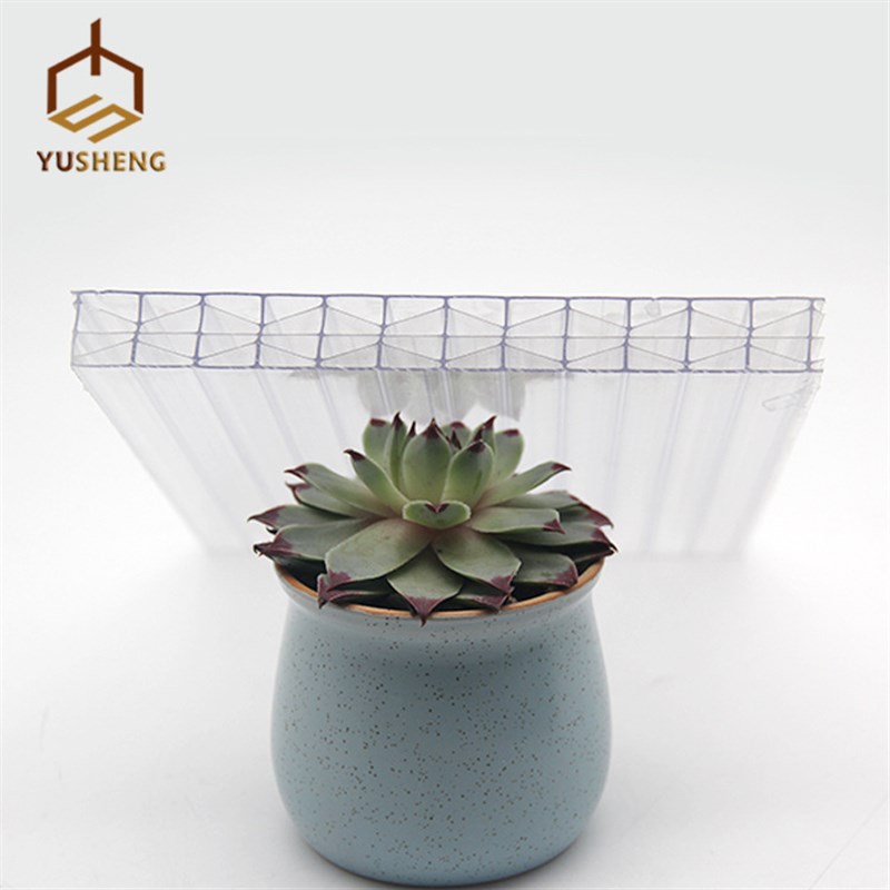 米字形PC阳光板透明卡布隆多层中空PC板雨棚车棚停车游泳池采光板