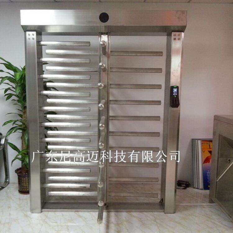 全高栅栏旋转闸门监狱小区加厚管材十字转轴不锈钢智能电动旋转门