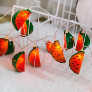 定制led彩灯串灯小西瓜少女心拍摄道具背景装饰灯小清新水果文艺