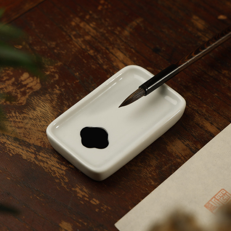 白瓷墨碟墨海小楷书法专用树脂胶墨液100克随身瓶小瓶初学者入门