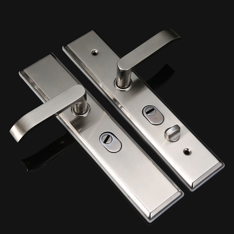 秒装款防盗门把手 304不锈钢加厚步阳通用型门锁面板大门拉手锁把