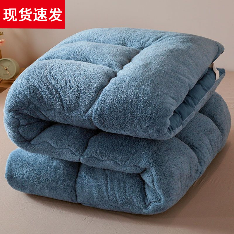 棉地郎加厚羊羔绒床垫子冬季学生宿舍双人榻榻米床褥子可折叠垫被