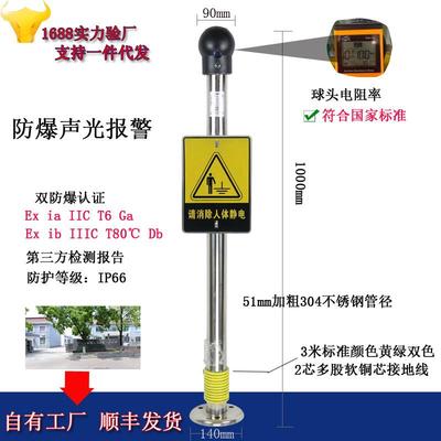 标安人体静电释消除器防爆声光语音报警本安释放仪器工业静电消除