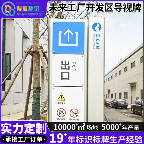 未来工厂开发区导视牌商业街广场指示立牌户外广告牌停车场导向牌