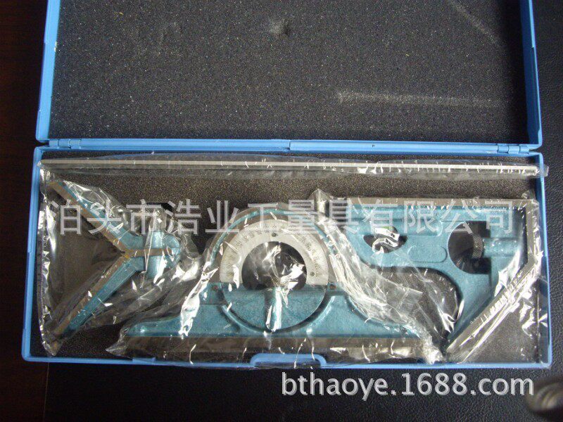 组合角度尺0-180度角度尺180度量角器木工角尺组合角度尺