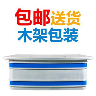 播音主持桌子演播室主播台播音桌2米4新闻灯带前台接待台