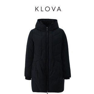 YZ5495 陨石黑连帽绗缝羽绒服 冬季 KLOVA